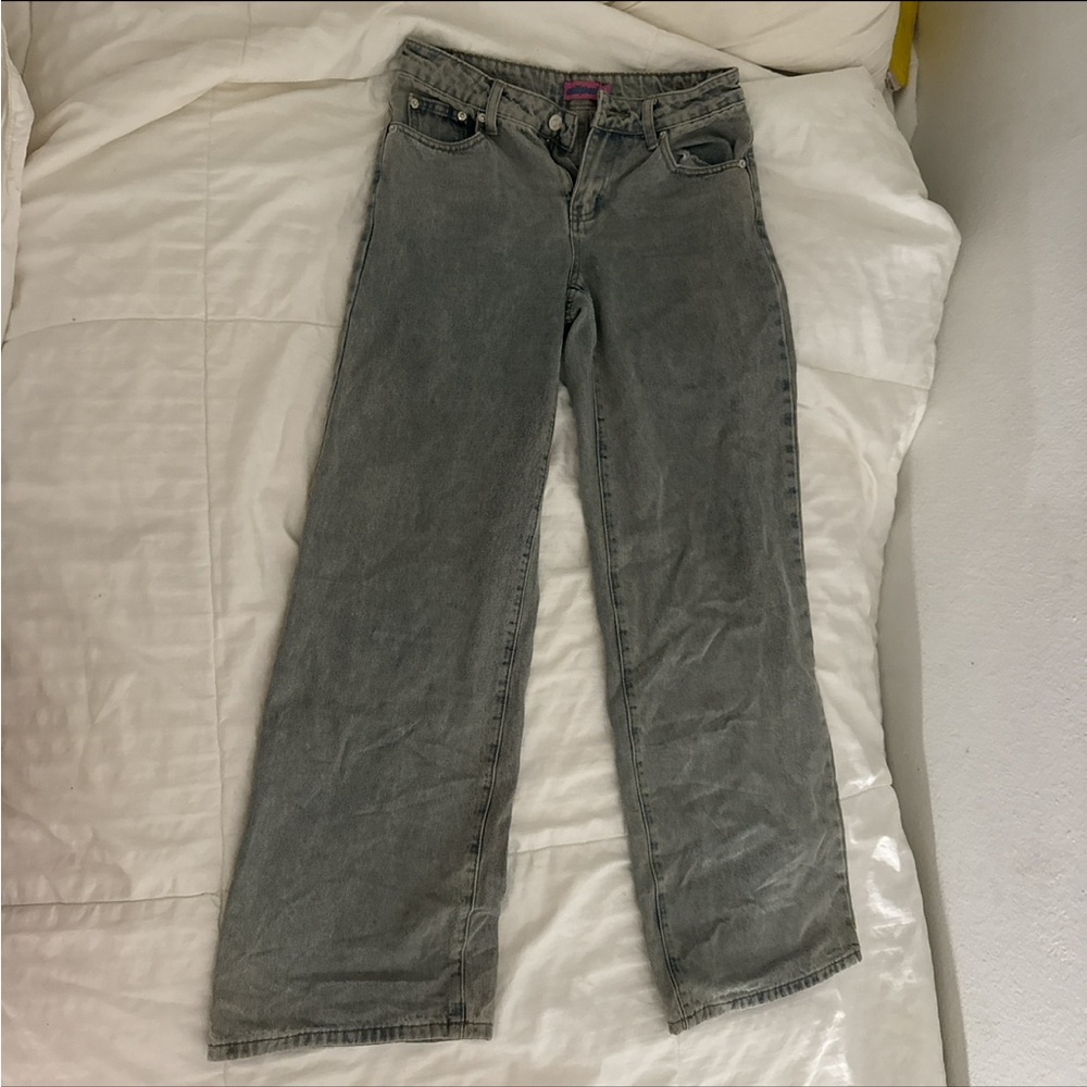 Edikted Women's Charcoal Straight Leg Jeans